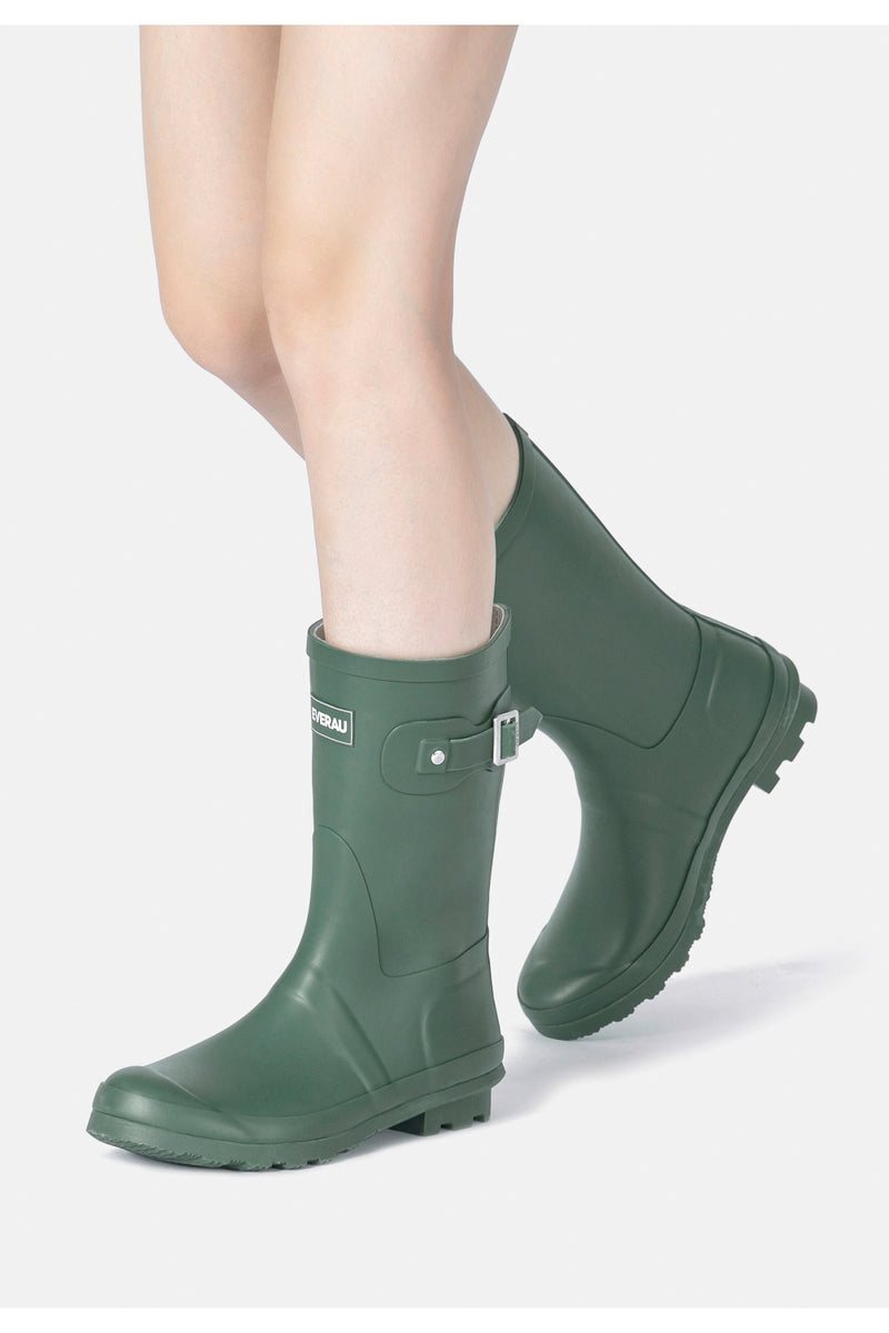 EVER AU Penguin mid calf Gumboots Olive