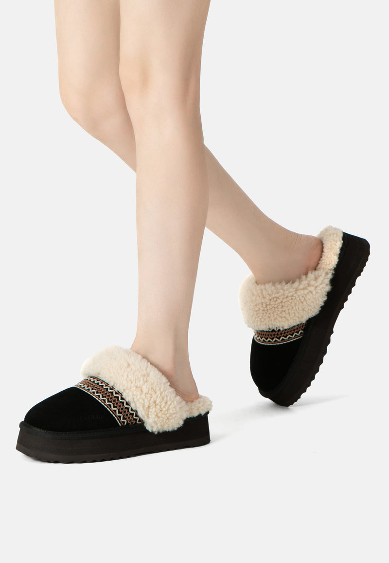 Crake Knitted Platform Slippers