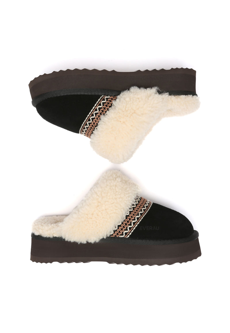 Crake Knitted Platform Slippers