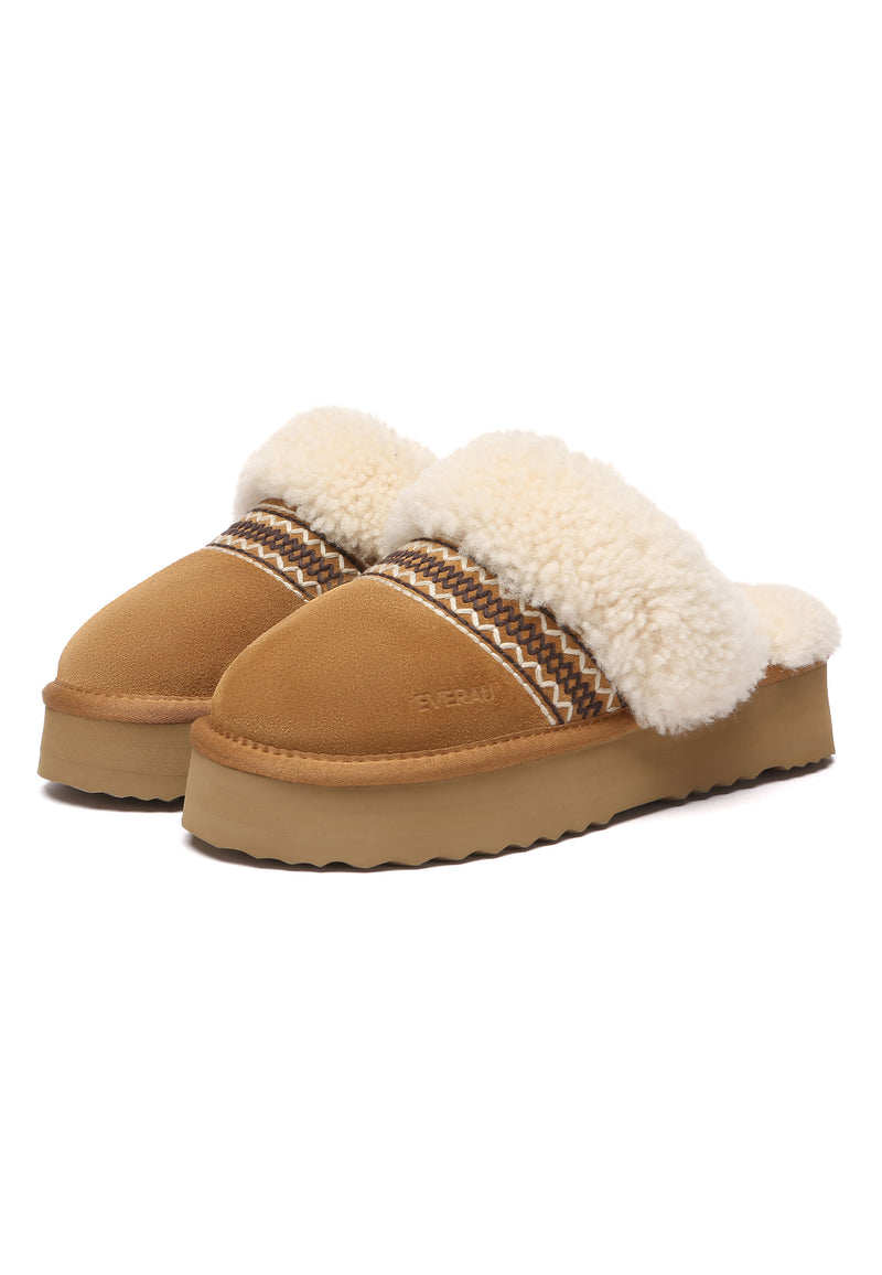 Crake Knitted Platform Slippers
