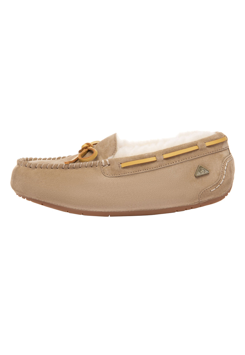 Crested Leather Loafers