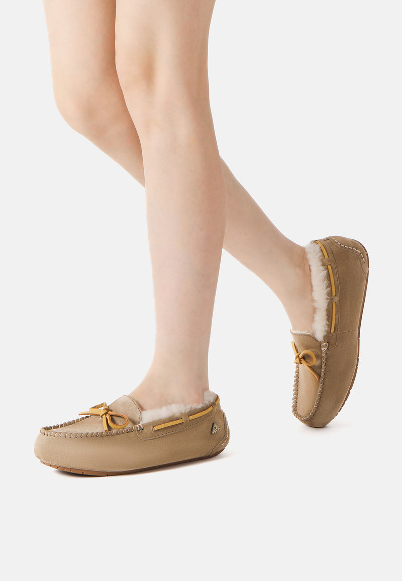 Crested Leather Loafers