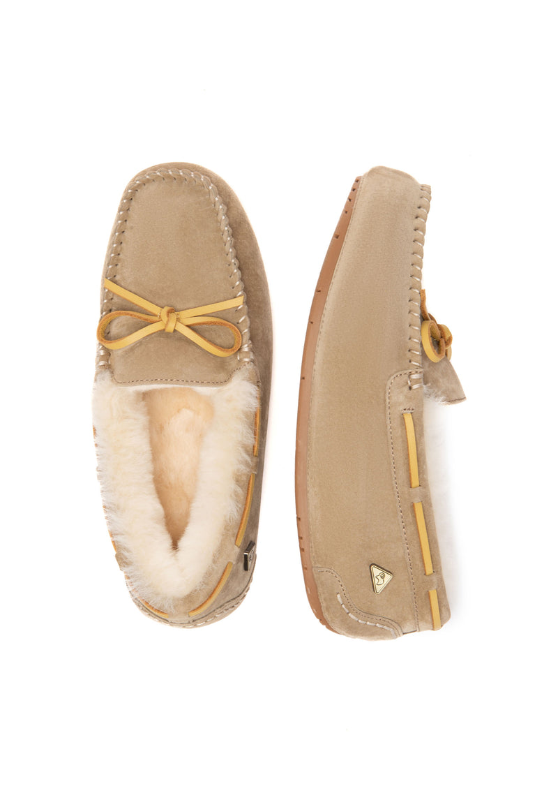 Crested Leather Loafers