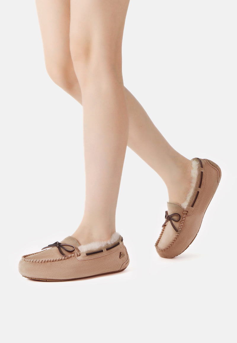 Crested Leather Loafers