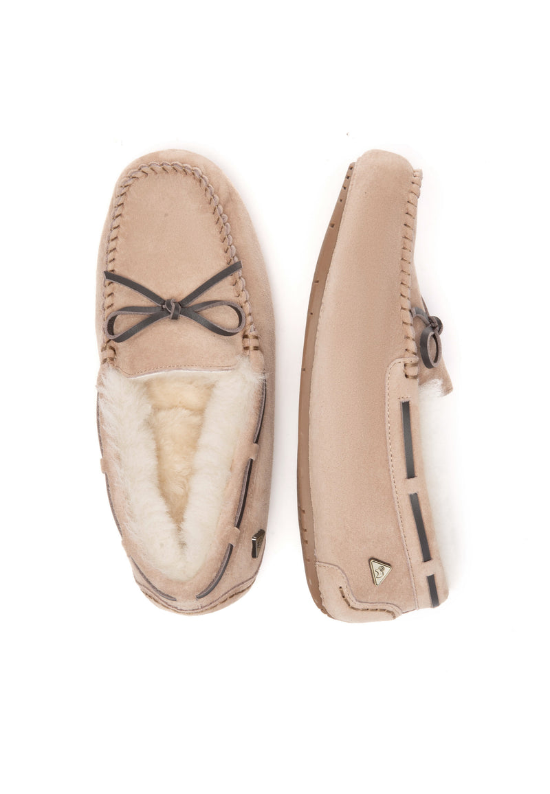 Crested Leather Loafers