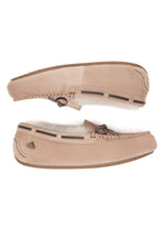 Crested Leather Loafers