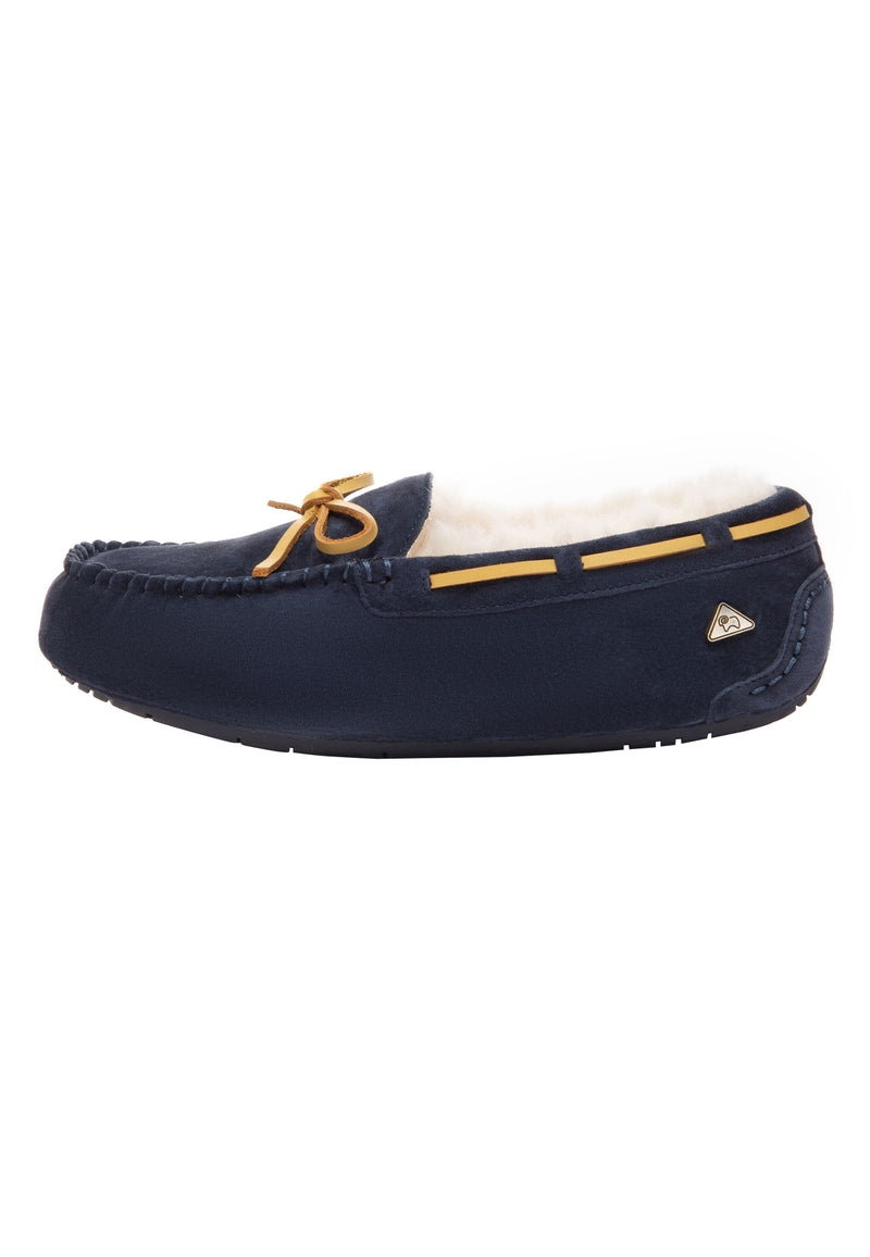 Crested Leather Loafers