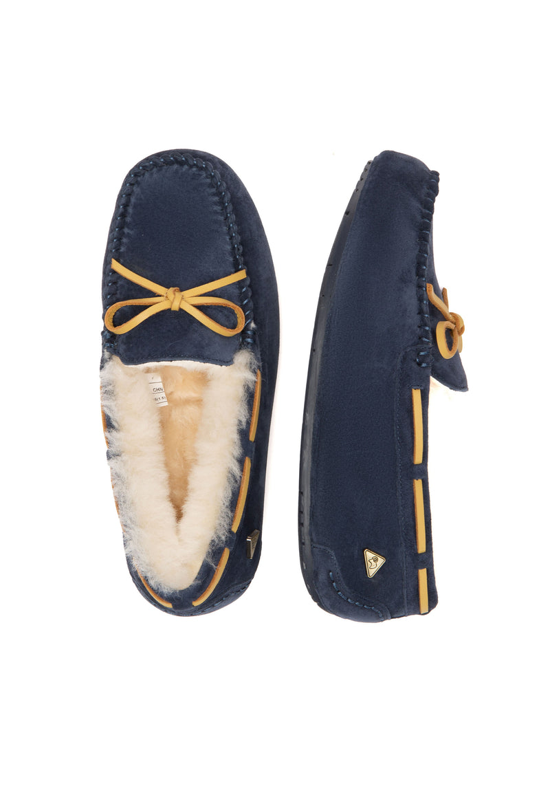 Crested Leather Loafers
