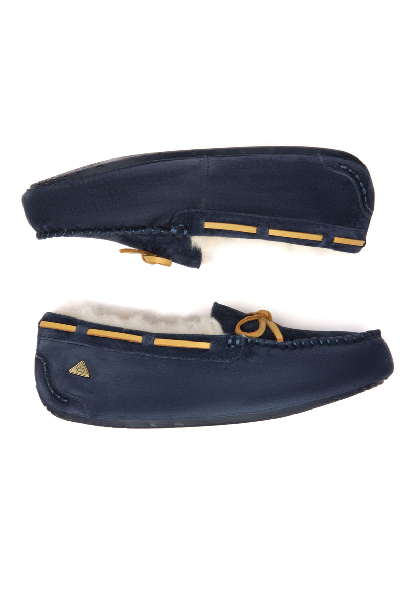 Crested Leather Loafers