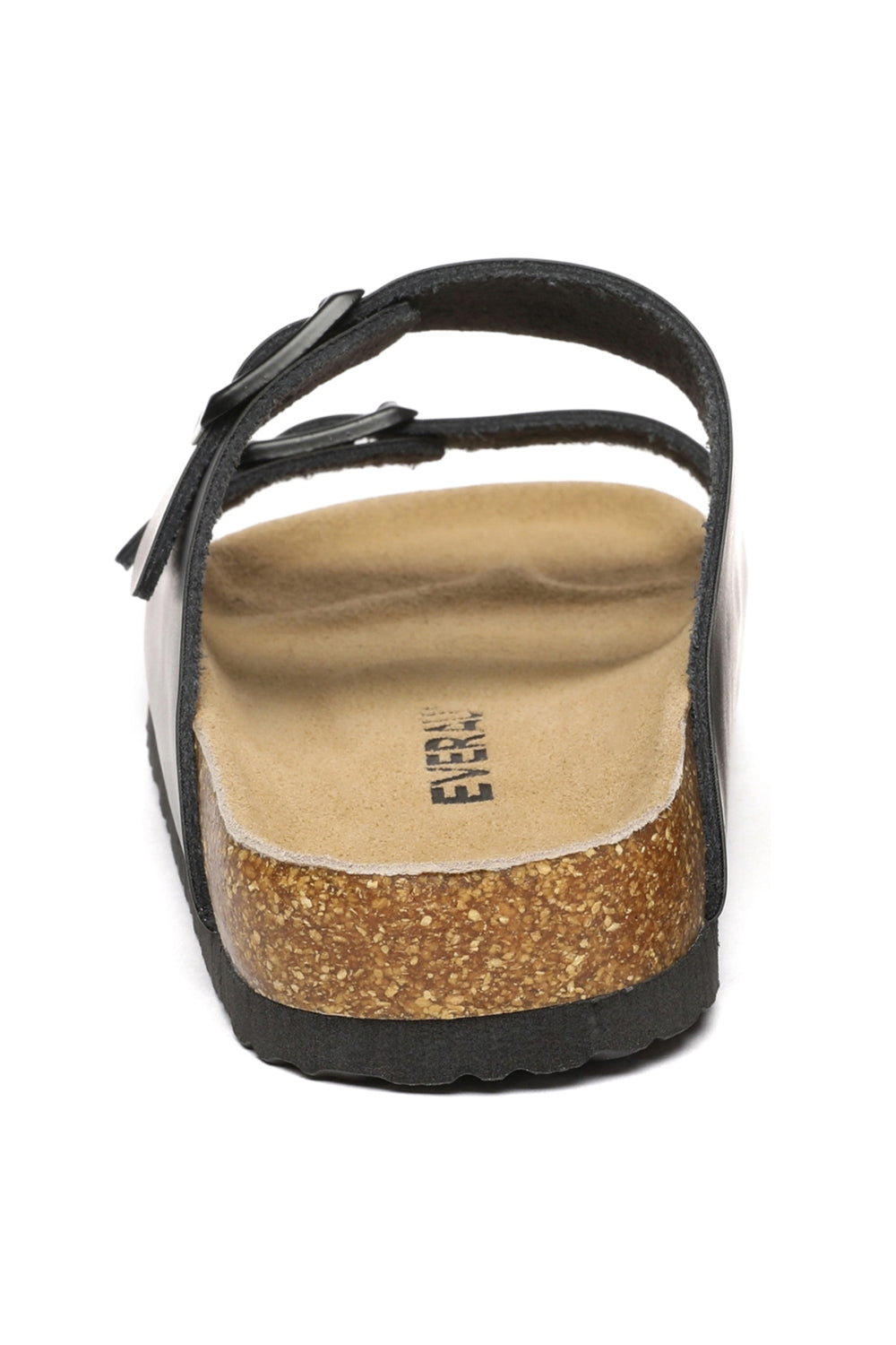 Duck Racing Sandals EVER AU Duck Leather Twin Buckle Sandals-BLACK LEATHER