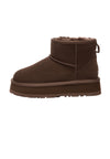 Dusky Leather Platform Short Boots