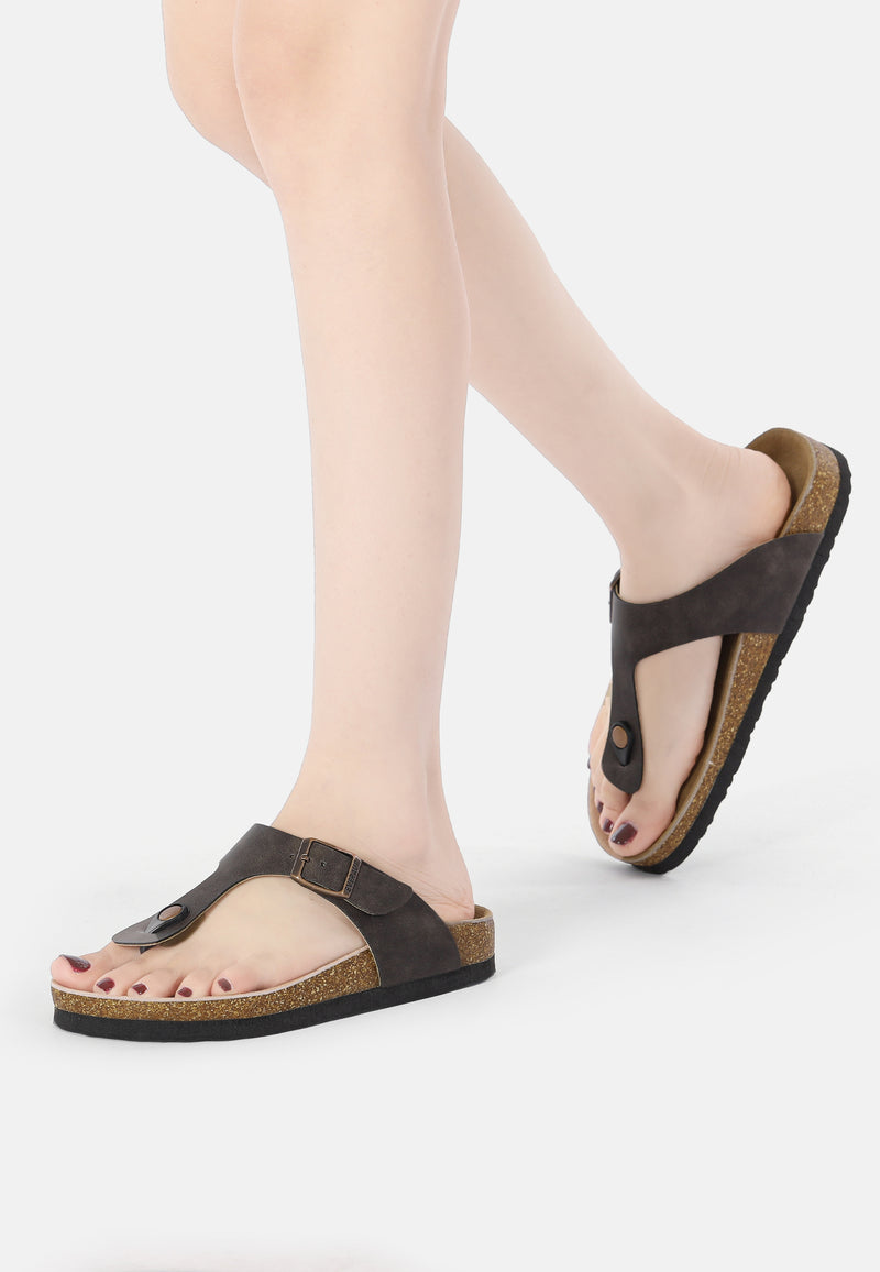 Flamingo Leather Toe Thong Sandals