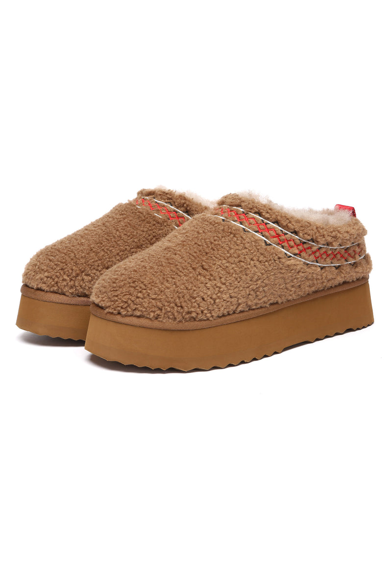 Lewin Plush Platform Slippers