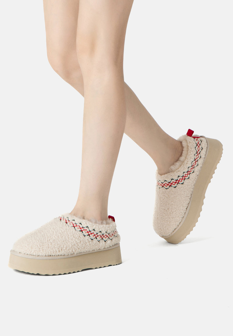 Lewin Plush Platform Slippers