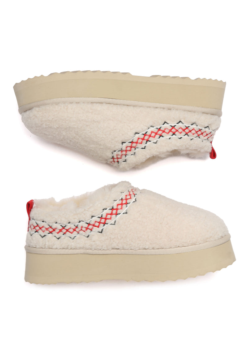Lewin Plush Platform Slippers