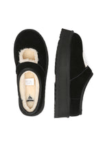 Plumed Ankle Platform Slippers