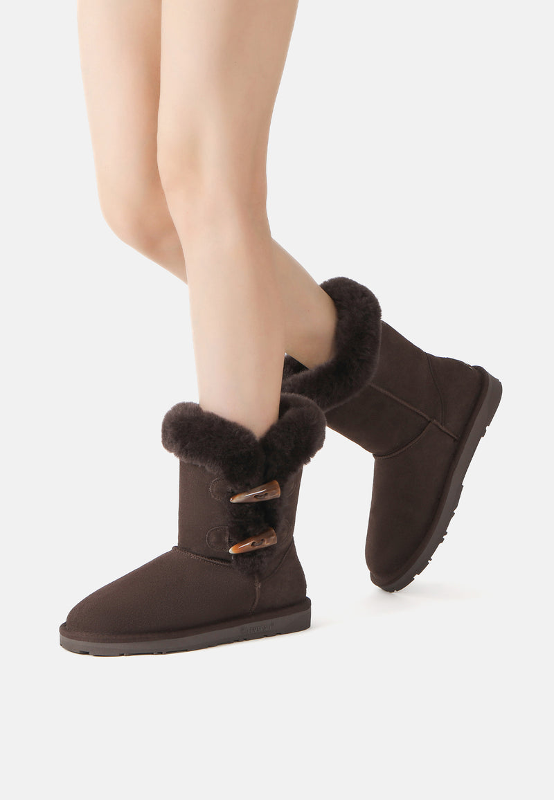 Stork Horn Toggle button Short Boots