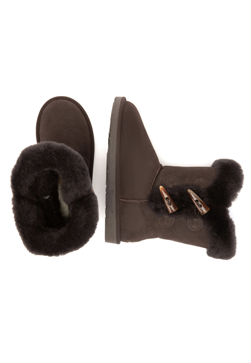 Stork Horn Toggle button Short Boots